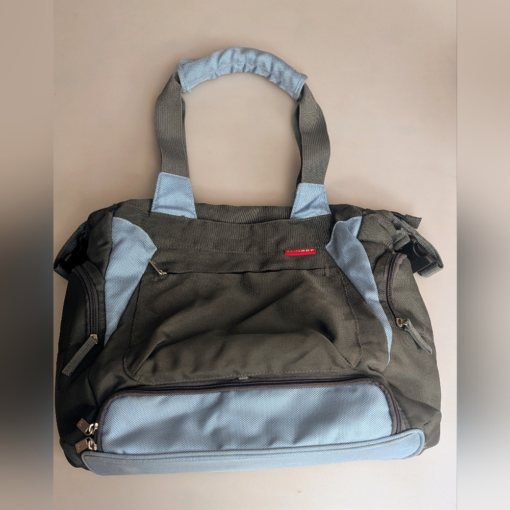 Skip Hop Bento Blue/Grey Diaper Bag Bento Tote With Insulated Cooler Bag 18"x14"